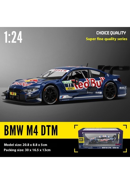 1:24 Bmw M4 Dtm Red Bull Supercar Alaşım Metal Pres Döküm Model Araba Ses ve Işık Çocuk Oyuncak Araba Koleksiyon Doğum Günü Hediyeleri Çocuk (Yurt Dışından)