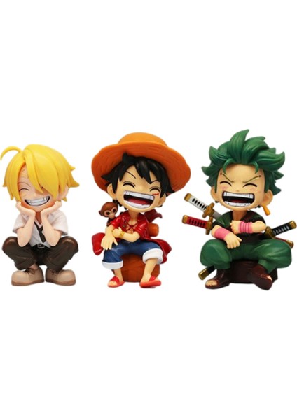 13 cm Anime Figürü Tek Parça Maymun D Luffy Roronoa Zoro Kawaii Oyuncaklar Q Figural Nendoroid Araba Dekorasyon Pvc Modeli Hediye (Yurt Dışından) modelleri
