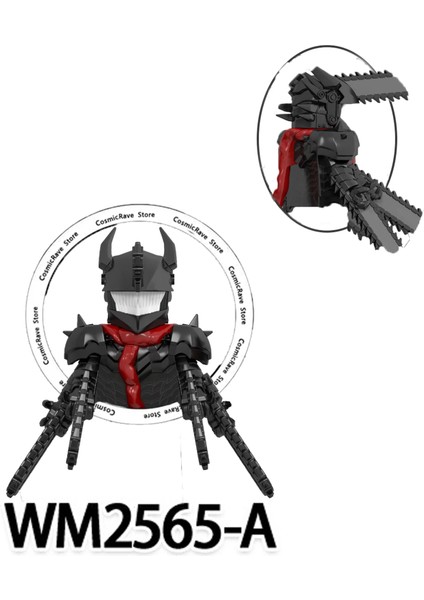 Testere Adam Denji ve Pochita Yapı Taşları Model Seti - Katana ile Mafsallı Anime Figürü Stem Koleksiyonluk WM6159/KT1067 (Yurt Dışından)