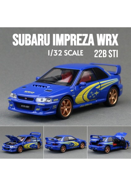 Jdm 1/32 Suu Impreza Wrx Stı Oyuncak Araba Modeli Döküm Alaşım Metal Minyatür Ses ve Işık Koleksiyonu Hediye Çocuk Erkek Çocuk (Yurt Dışından)