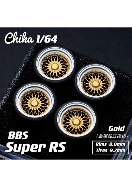 1/64 Chika Tekerlekler Kauçuk Lastikli Model Araba Modifiye Parçaları Hotwheels Tomica Minigt Için Bbs Rs Jdm Vıp (As ile Birlikte Verilir) (Yurt Dışından) modelleri