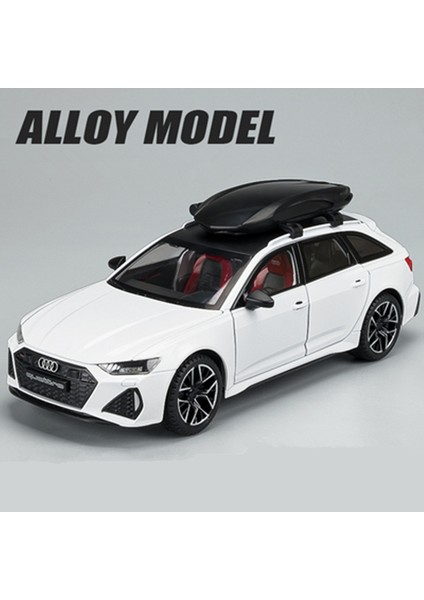 1/24 Audi Rs6 Alaşım Avant Station Wagon Araba Modeli Dietoy Metal Oyuncak Parça Spor Araba Modeli Simülasyon Ses ve Işık Çocuklar Hediye (Yurt Dışından)