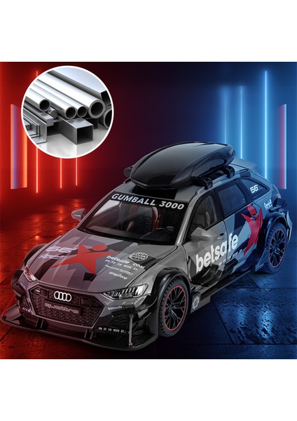 1/24 Audi Rs6 Alaşım Avant Station Wagon Araba Modeli Dietoy Metal Oyuncak Parça Spor Araba Modeli Simülasyon Ses ve Işık Çocuklar Hediye (Yurt Dışından) modelleri