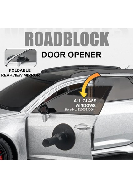 1:24 Ölçekli Audi Rs6 Model Araba Oyuncaklar Alaşım Döküm 6 Kapı Açık Ses Işığı Geri Çekin Süs Araçlar Festivali Çocuk Hediyeler (Yurt Dışından) fırsatları