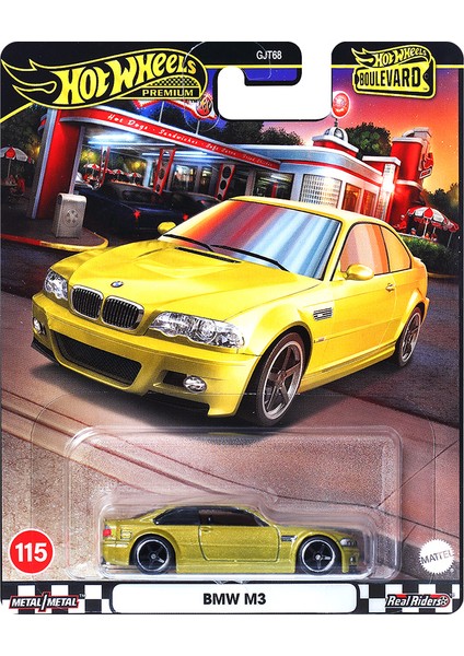 Mattel Hot Wheels Premium Araba Bulvarı Bmw M3 Diecats 1/64 Oyuncaklar Boys Için Araç Modelleri Doğum Günü Hediyesi (Yurt Dışından)