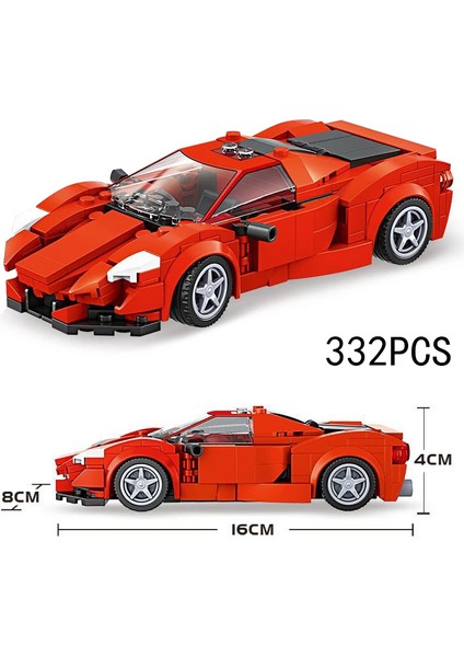 Moc Hız Şampiyonlar Süper Yarış Arabası F1 Büyük Araç Yarış Modeli Yapı Taşları Tuğla Spor Kamyonet Şehir Tekniği Oyuncak (Yurt Dışından)