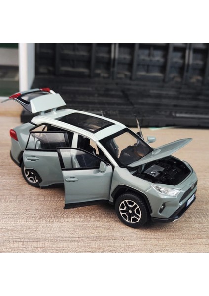 1:32 Toyota Rav4 Suv Alaşım Araba Modeli Diecast Metal Araçlar Araba Modeli Yüksek Simülasyon Ses Işık Koleksiyonu Çocuk Oyuncak Hediye (Yurt Dışından) modelleri