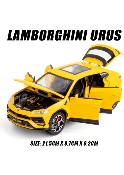 1:24 Lamborghini Urus Alaşım Model Araba Suv Araç Döküm Oyuncak Metal Koleksiyonu Simülasyon Ses ve Işık Oyuncak Araba Çocuklar Için (Yurt Dışından)