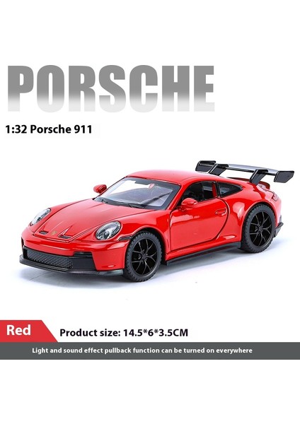 1:32 911 Gt3 Rs Alaşım Spor Araba Modeli Döküm Metal Araba Yarışı Araçlar Modeli Yüksek Simülasyon Ses Işığı Çocuk Oyuncağı Hediye Çocuk (Yurt Dışından)