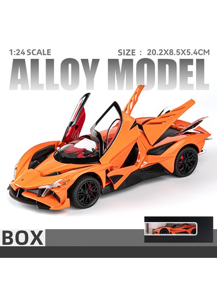 1:24 Apollo Prsi Evo Supercar Metal Alaşım Döküm Oyuncak Araba Modeli Ses ve Işık Çocuk Oyuncağı Koleksiyon Doğum Günü Hediyesi Çocuklar (Yurt Dışından)