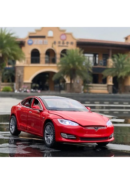 Döküm 1:32 Tesla Model S Alaşım Araba Modeli Metal Oyuncak Araçlar Çocuklar Için Ses Işığı Koleksiyonu Mini Araba Oyuncak Çocuk Hediye (Yurt Dışından)
