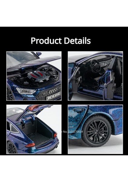 1/32 Alloy Alaşım Diecast Oyuncak Araba Model Araçlar Metal Gövde Kauçuk Lastikler 6 Kapı Açıldı Ses Işık Geri Çekin Oyuncak Araba Çocuk Hediyeler (Yurt Dışından) fırsatları
