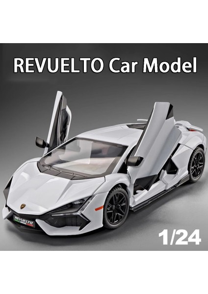 1:24 Revuelto Alaşım Pres Döküm Model Araba Oyuncaklar Spor Arabalar 4 Kapı Açık Geri Çekin Ses Işığı Yarış Aracı Festivali Hediye Erkek Için (Yurt Dışından) fiyatları