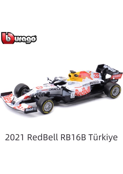 Bburago 1:43 2021 F1 Redbull Honda RB16 RB16B #11 Perez /33 Max Türk Beyaz Boyama Formülü Yarış Pres Döküm Model Araba (Yurt Dışından) modelleri