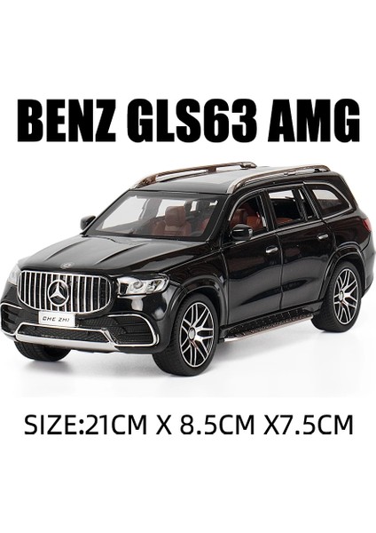 1:24 Mercedes Benz Glamg Amg Alaşım Model Araba Suv Araç Diecast Metal Araba Simülasyon Ses ve Işık Oyuncaklar Çocuklar Için Hediyeler (Yurt Dışından)
