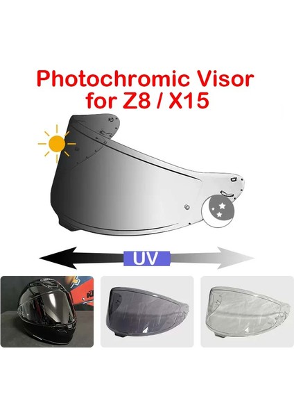 Fotokromik Vizör Shoeı Z8 RF1400 RF-1400 Nxr2 Cwr-F2 CWR-F2R X15 X-Fifteen X-Spr Pro Otomatik Lensler Kask Kalkanı (Yurt Dışından) fiyatları