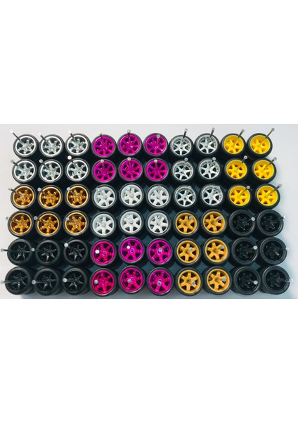 30 Takım/40 Takım 11MM Tekerlekler Için 1/64 Ölçekli Alaşım Araba Modelleri Lastikler + Akslar ile 1/64 Tekerlekler Için Sıcak Tekerlek/matchbox/domeka/tomy 1:64 (Yurt Dışından)