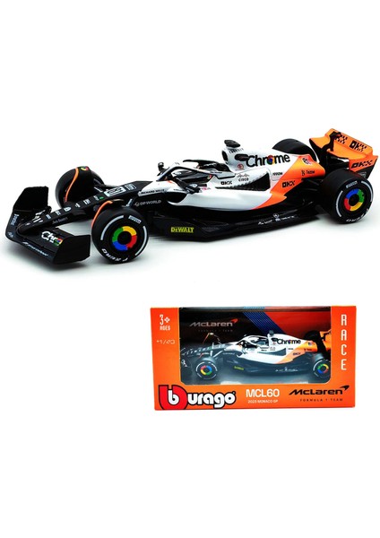 Bburago 1:43 2024 F1 Mclaren MCL38 Monaco Grand Prix Alaşım Araba Minyatür Döküm Modeli # 4. Lando Norris # 81'li Oscar Piastri Oyuncak (Yurt Dışından)