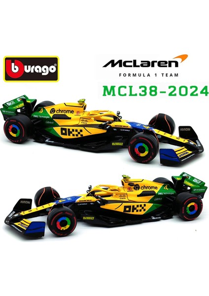 Bburago 1:43 2024 F1 Mclaren MCL38 Monaco Grand Prix Alaşım Araba Minyatür Döküm Modeli # 4. Lando Norris # 81'li Oscar Piastri Oyuncak (Yurt Dışından) fiyatları