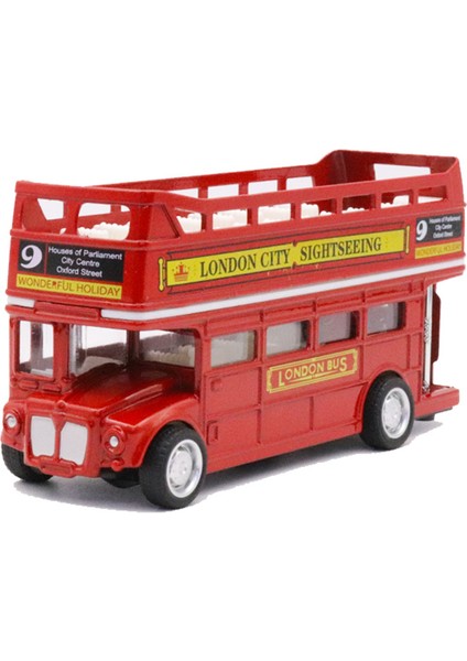 1:64 Vintage Ingiliz Avrupa Çift Katlı Otobüs Döküm Alaşım Araba Modeli Metal Geri Çekin Simülasyon Araba Oyuncak Dekor Antika Çocuk Oyuncak (Yurt Dışından)