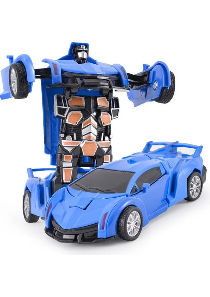 Şekil Değiştiren Oyuncak Araba Atalet Darbe Tek Tuşla Şekil Değiştiren Çocuk Bulmaca Çarpışma Şekil Değiştiren Autobot Robot (Yurt Dışından)