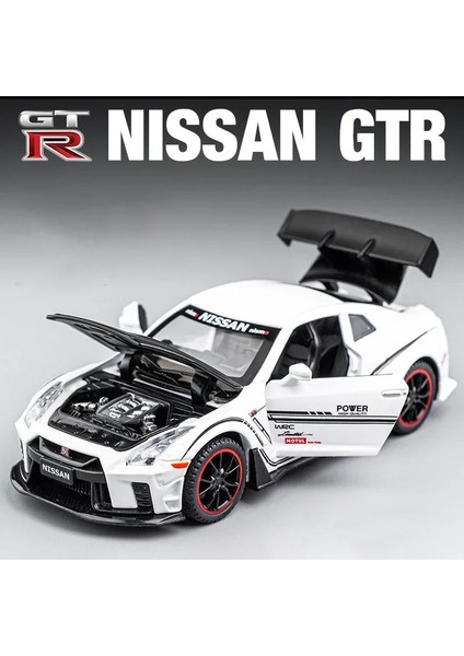 1:32 Nissan Gtr R35 Supercar Alaşım Araba Oyuncak Araba Metal Koleksiyon Model Araba Ses ve Işık Oyuncaklar Çocuklar Için (Yurt Dışından)