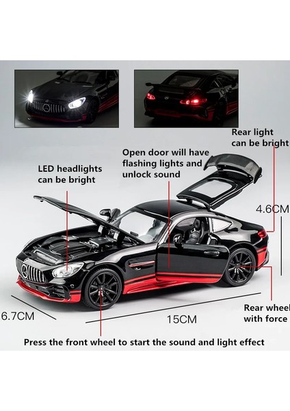 1:32 Mercedes Benz Gtr Amg Spor Araba Döküm Metal Alaşım Model Araba Ses Işığı Geri Çekin Koleksiyon Çocuk Oyuncak Hediyeler (Yurt Dışından) fırsatları