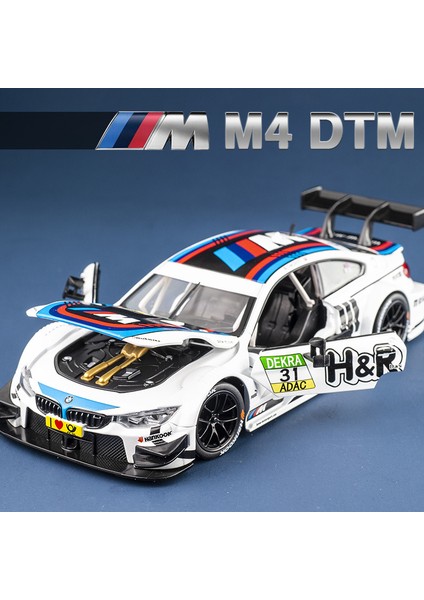 1:24 Bmw M4 Gt3 Alaşım Spor Araba Modeli Döküm Metal Oyuncak Araba Araçlar Modeli Simülasyon Ses ve Işık Koleksiyonu Çocuk Hediye (Yurt Dışından)