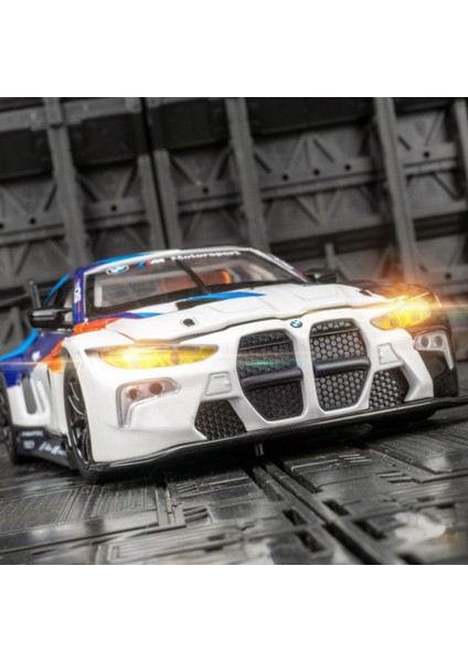 1:24 Bmw M4 Gt3 Alaşım Spor Araba Modeli Döküm Metal Oyuncak Araba Araçlar Modeli Simülasyon Ses ve Işık Koleksiyonu Çocuk Hediye (Yurt Dışından) modelleri