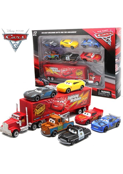 6-7 Adet Disney Pixar Araba 3 2 1 Yıldırım Mcqueen Kamyon Mack Jackson Fırtına Döküm Metal Yarış Araba Dinoco Yarışçı Oyuncak Seti Çocuk Hediye (Yurt Dışından) fiyatları