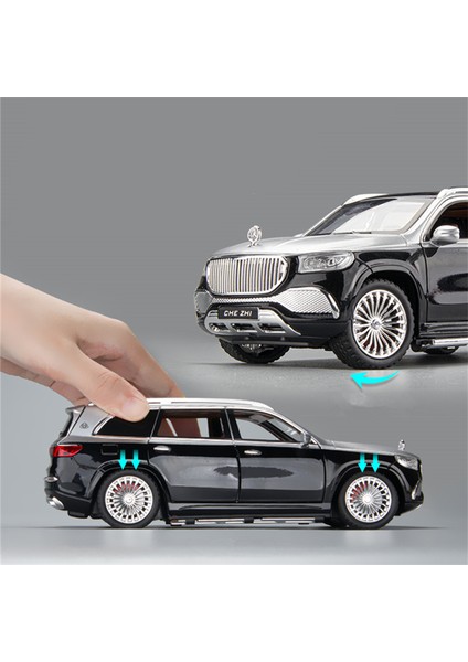 1:24 Maybach Gls GLS600 Alaşım Lüks Araba Modeli Simülasyon Döküm Metal Oyuncak Araçlar Araba Modeli Ses ve Işık Çocuk Oyuncak Hediye (Yurt Dışından) fırsatları