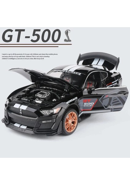 1:32 Ford Ng Shelby GT500 Alaşım Spor Araba Modeli Döküm Metal Araba Modeli Ses ve Işık Simülasyon Koleksiyonu Çocuk Oyuncak Hediye (Yurt Dışından)