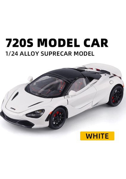 1/24 Ölçekli M720 S Süper Sportcar Alaşım Diecast Simülasyon Model Araba Ses ve Işık ile Geri Çekin Oyuncaklar Çocuklar Için Hediyeler (Yurt Dışından)