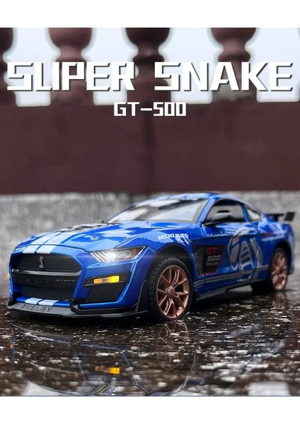 1:32 Ford Ng Shelby GT500 Alaşım Spor Araba Modeli Döküm Metal Araba Modeli Ses ve Işık Simülasyon Koleksiyonu Çocuk Oyuncak Hediye (Yurt Dışından)