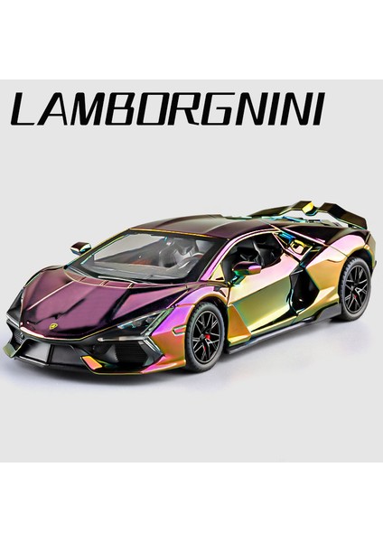 1:24 Lamborghini Revuelto Supercar Alaşım Araba Pres Döküm ve Oyuncak Araçlar Metal Oyuncak Araba Modeli Ses ve Işık Koleksiyonu Çocuk Oyuncak (Yurt Dışından)