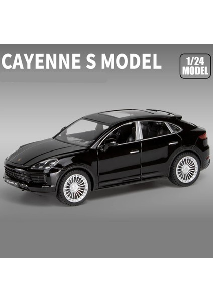 1:24 Porsches Cayenne Turbo S Alaşım Araba Modeli Diecasts Metal Oyuncak Araçlar Araba Modeli Simülasyon Ses Işık Koleksiyonu Çocuklar Hediye (Yurt Dışından)