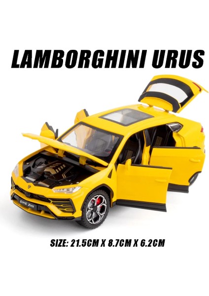 1:24 Ölçekli Lambors Alloy Alaşım Model Araba Suv Araç Diecast Oyuncak Metal Koleksiyonu Simülasyon Ses ve Işık Oyuncak Araba Çocuklar Için (Yurt Dışından)
