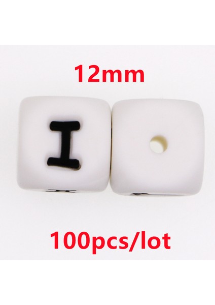 100 Adet 12 mm Silikon Mektup Boncuk Silikon Yuvarlak Boncuk Dağınık Boncuklar Gıda Sınıfı Diy Bilezik Kolye Emzik Zinciri Aksesuarları (Yurt Dışından)