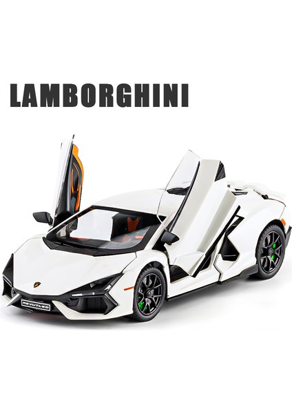 1:24 Lamborghini Revuelto Supercar Alaşım Araba Pres Döküm ve Oyuncak Araçlar Metal Oyuncak Araba Modeli Ses ve Işık Koleksiyonu Çocuk Oyuncak (Yurt Dışından)