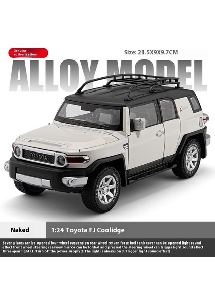 1:24 Toyota Fj Cruiser Off-Road Suv Alaşım Metal Pres Döküm Model Araba Yüksek Kaliteli Dekoratif Trendy Süsler Hediye Kutusu Arkadaş Için (Yurt Dışından)