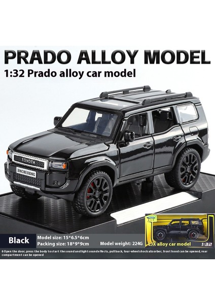 1:32 Toyota Prado Land Cruiser Off Road Araç Metal Alaşım Pres Döküm Model Araba Açık Ekran Koleksiyon Dekoratif Hediye Çocuk (Yurt Dışından)