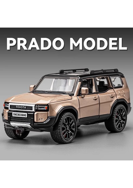1:32 Toyota Prado Land Cruiser Off Road Araç Metal Alaşım Pres Döküm Model Araba Açık Ekran Koleksiyon Dekoratif Hediye Çocuk (Yurt Dışından) fiyatları