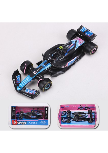 Burago 1:43 A524 Alp F1 Takımı Bahreyn/japonya Istasyonu Yarış Arabası No.10/no.31 Alaşım Model Araba (Yurt Dışından)