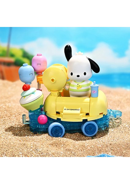 Sanrio Serisi Yapı Taşları Hangyodon Kuromi Hello Kitty Melodi Çiçek Araba Modeli Tuğla Koleksiyonu Çocuklar Dıy Oyuncaklar Tatil Hediyeler (Yurt Dışından)