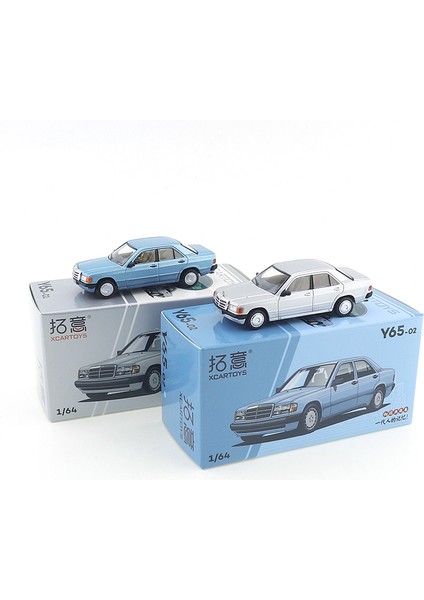 Xcartoys 1/64 Y65-02 Benz 190E Mavi Metal Alaşım Pres Döküm Model Araç Erkek Oyuncak Hediye Noel Otomotiv Modeli Süsler (Yurt Dışından) modelleri
