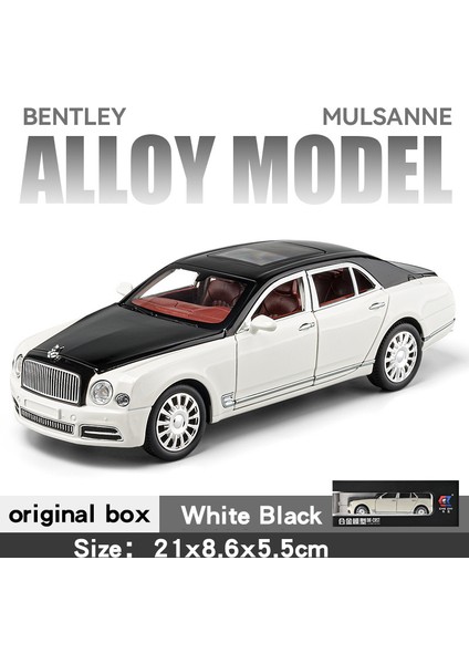 Döküm 1:24 Ölçekli Bentley Mulsanne Alaşım Model Araba Koleksiyonu Araç Simülasyon Ses ve Işık Metal Oyuncak Araba Oyuncak Çocuklar Için Hediye (Yurt Dışından)