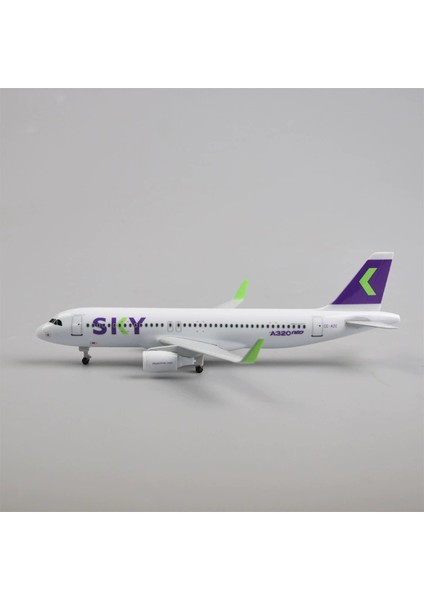 20 cm Ölçekli Metal Uçak Çoğaltma Şili Gökyüzü Uçak Modeli A320 Havayolları Uçak Döküm Model Havacılık Minyatür Ev Dekor (Yurt Dışından)