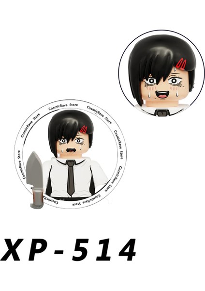 Testere Adam Denji ve Pochita Yapı Taşları Model Seti - Katana ile Mafsallı Anime Figürü Stem Koleksiyonluk WM6159/KT1067 (Yurt Dışından)