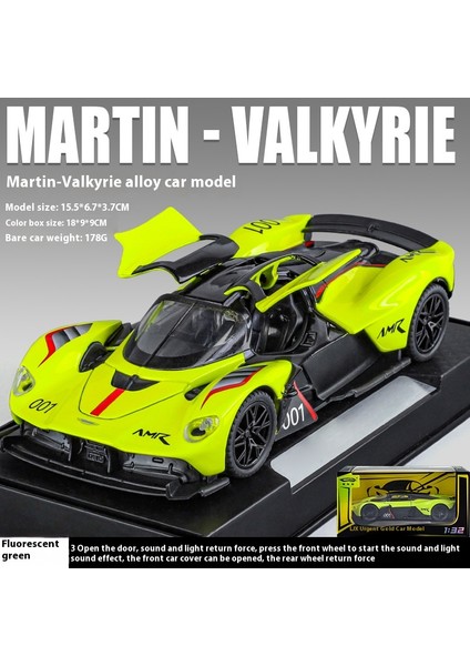 1:32 Aston Martin Valkyrie Amr 001 Süper Araba Alaşımlı Pres Döküm Metal Model Araba Ses ve Işık Çocuk Oyuncak Araba Hediyeleri Erkek Çocuklar Için (Yurt Dışından)