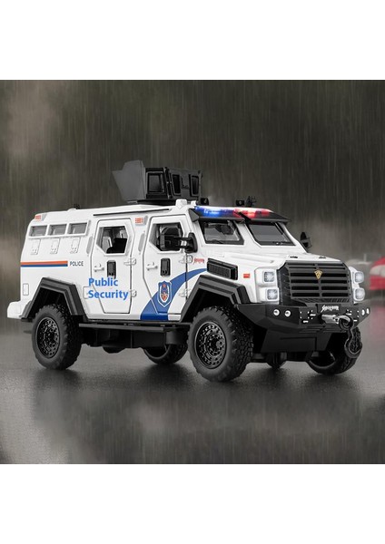1:32 Saber Dişli Kaplan Polis Zırhlı Araç Off Road Alaşım Metal Pres Döküm Model Araba Ses Işığı ile Çocuk Oyuncak Araba Hediye (Yurt Dışından) fiyatları